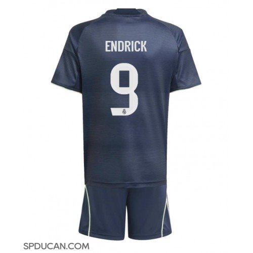Dječji Nogometni Dres Real Madrid Endrick #9 Gostujuci 2025-26 Kratak Rukav (+ Kratke hlače)